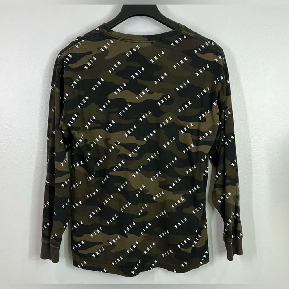 PINK Victoria’s Secret Camo Long Sleeve Tee – Size Medium - Picture 6 of 7